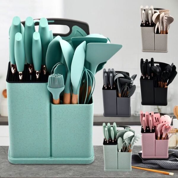 19 pieces Silicone Non-Stick Kitchen Utensil Set